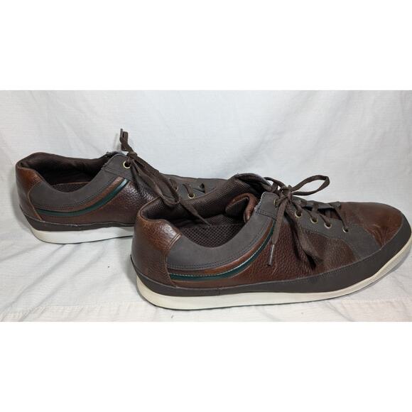 FootJoy Mens Golf Brown Leather Lace up Sneakers Sz 15 Contour Casual Spikes - Picture 2 of 7